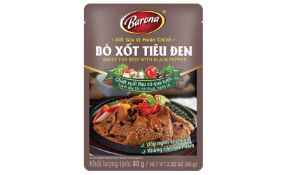 Xốt Gia Vị Hoàn Chỉnh Barona Bò Xốt Tiêu Đen